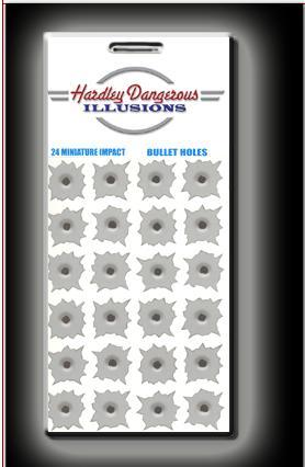 Hardley Dangerous Illusions, Falske kulehull Cal.22, klistremerker